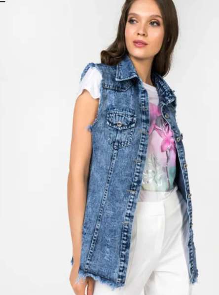 Жилетка джинсовая в Москве фото 4