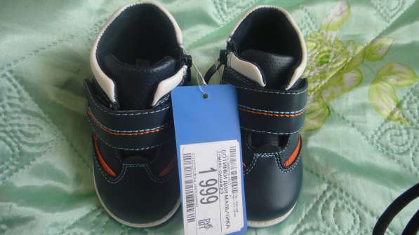 Продам ботинки для мальчика темно-синие 23р. Новые в Новосибирске фото 3