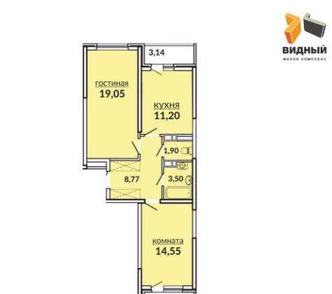 Продам двухкомнатную квартиру в Краснодар.Жилая площадь 66,90 кв.м.Этаж 16.Дом кирпичный.