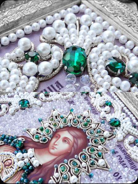 Икона вышитая бисером в Москве фото 3