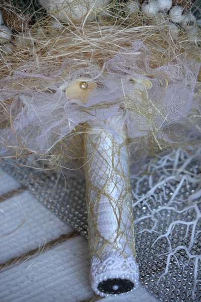 Свадебный зимний букет ручной работы в Орехово-Зуево фото 5