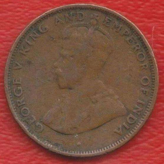 Цейлон Британский Шри-Ланка 1 цент 1923 г. в Орле
