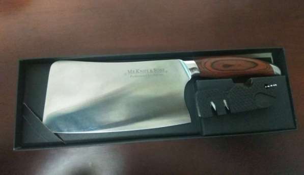 Нож кухонный топорик для рубки мяса. Подарок на 23 февраля в Москве фото 3