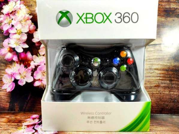 Беспроводной черный джойстик Xbox 360 икс бокс геймпад с виб
