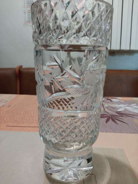 Граненые рюмки 100мл., хрустальные вазы, хрустальный графин в фото 3