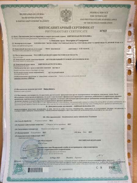 ФИТО санитарные сертификаты - Ростов-на-Дону в Ростове-на-Дону