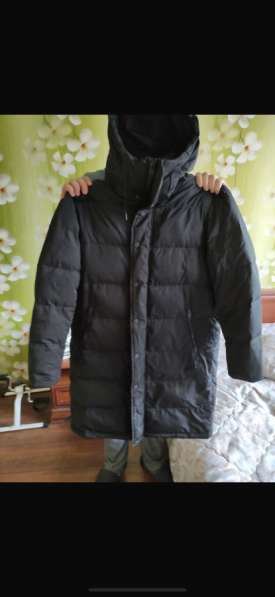 Зимний длинный мужской пуховик