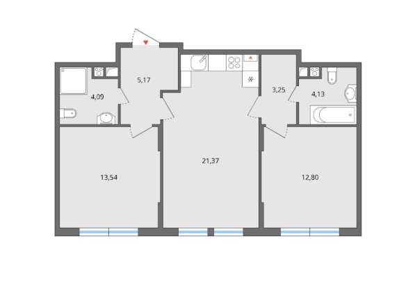 Продам евро 3ку в ЖК Эльта в Елеце фото 9