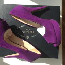 Туфли новые Prada Италия размер 39 замша фиолетовые сиреневы, в Москве