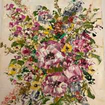 Картина маслом цветы, в г.Москва