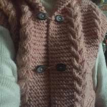 Женская жилетка ручной работы с капюшоном, в Тейково