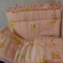 Бортики в кроватку розовые с мишками, в Кемерове