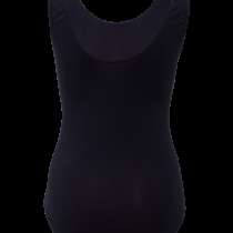 Купальник гимнастический без рукавов, хлопок, черный, р. 44-48, в Сочи