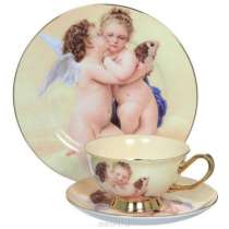 Чайный фарфоровый набор"Ангелочки, в Краснодаре