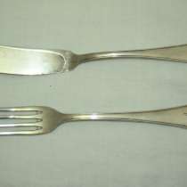 Вилка и нож-лопатка для рыбы старинные (U081), в Москве