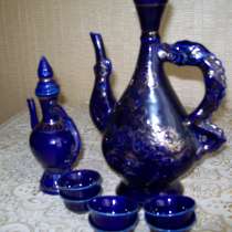 Продам б\у сувенирный набор МНР, ваза цветного стекла Медуза, в Кисловодске