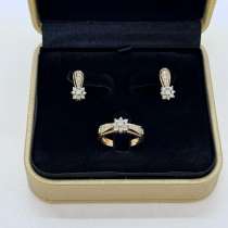 Золотой комплект с бриллиантами, в Санкт-Петербурге