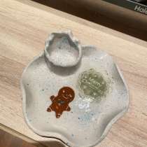 Новогодняя керамическая тарелка с соусником, в Санкт-Петербурге