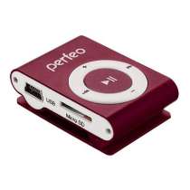 Плеер цифровой Perfeo VI-M001 0Gb Music Clip Titanium бордовый, в г.Тирасполь