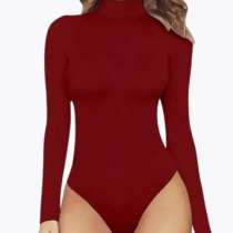 Водолазка-боди бордовая женская, в Сергиевом Посаде